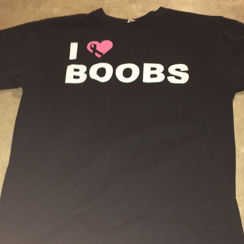 Black short sleeve breast cancer shirt